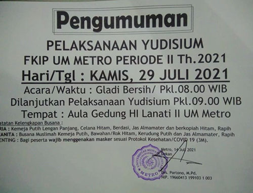 INFORMASI PELAKSANAAN YUDISIUM