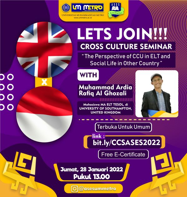 Kegiatan seminar  Association of English Student atau Himpunan Mahasiswa Pendidikan Bahasa Inggris