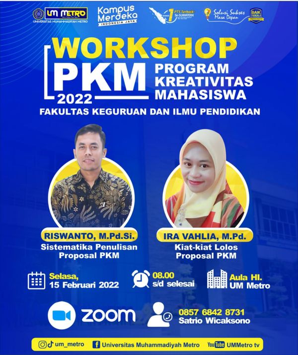 Workshop dan Coaching Proposal Program Kreatif Mahasiswa FKIP UM METRO Tahun 2022