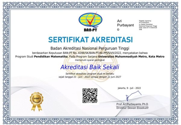 AKREDITASI PENDIDIKAN MATEMATIKA