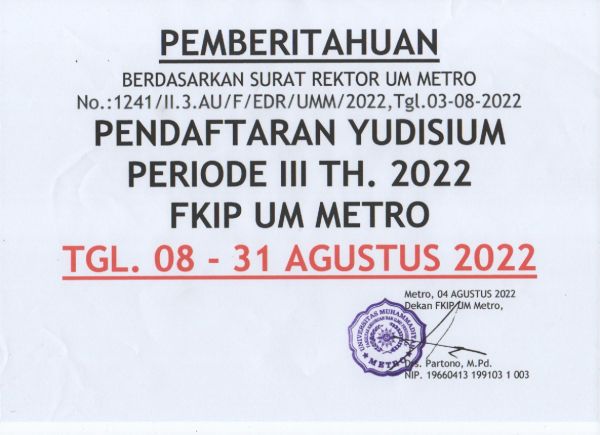 INFORMASI PENDAFTARAN YUDISIUM